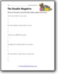 Double Negatives Worksheets